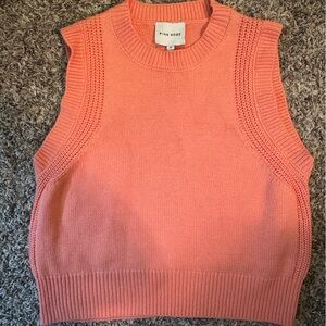 Pink Rose Coral Sleeveless Sweater